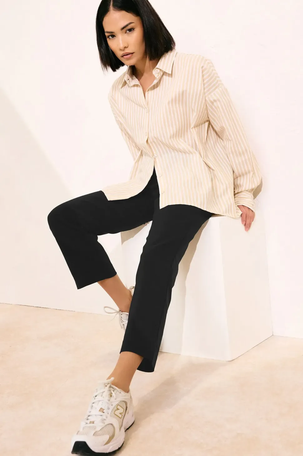Petite Stretch Straight Leg Trousers