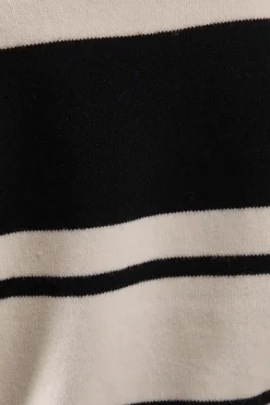 Petite Striped Colour Block Roll Neck Jumper