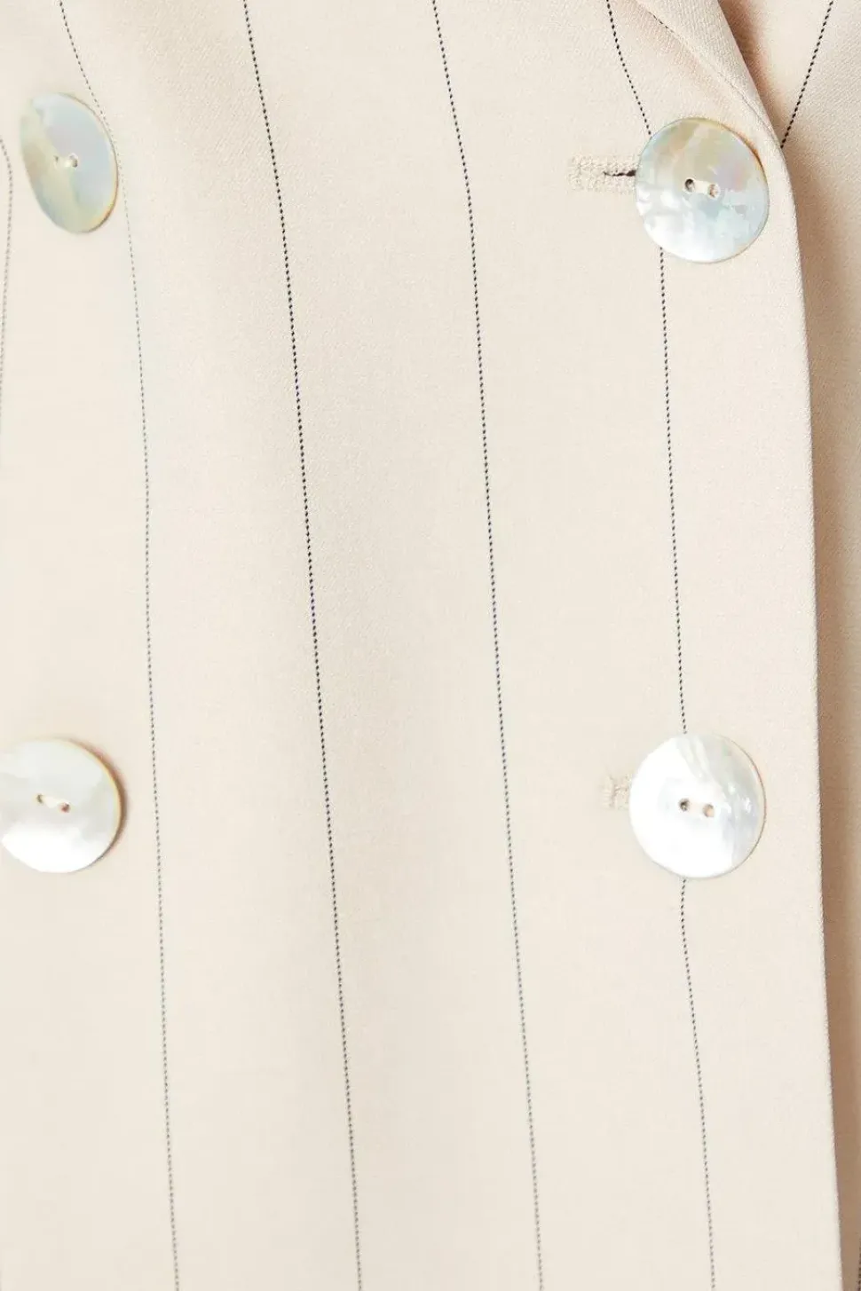 Petite Stripe Longline Double Breasted Blazer