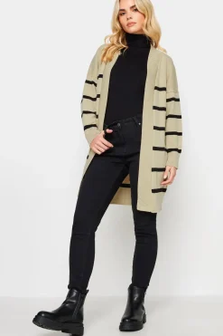 Petite Stripe Midi Cardigan