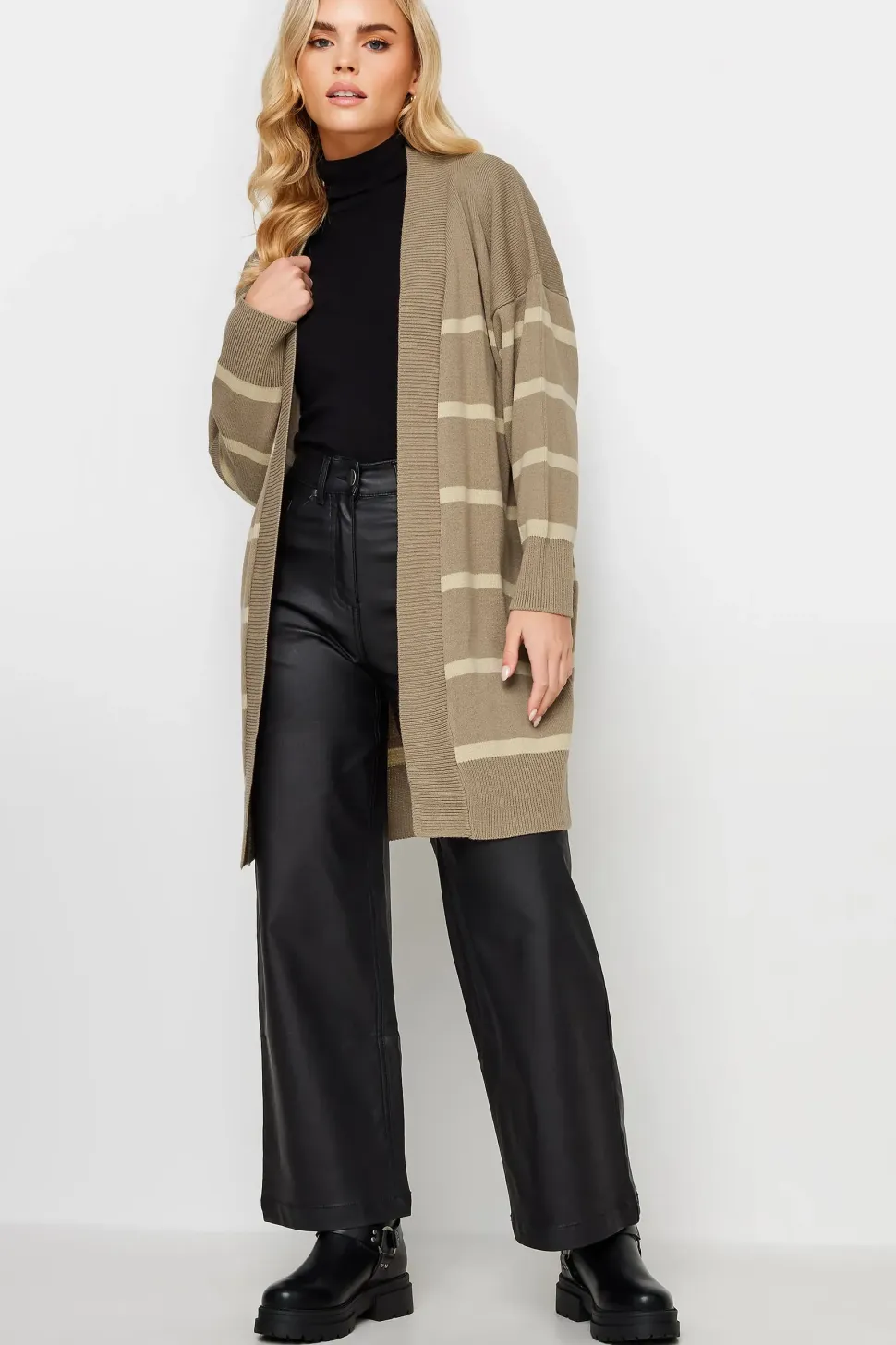 Petite Stripe Midi Cardigan