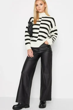 Petite Stripe Turtle Neck Jumper