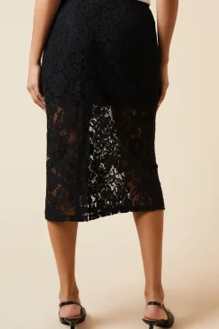 Petite Tailored Lace Maxi Skirt
