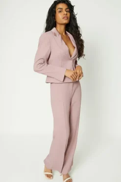 Petite Tailored Satin Trim Blazer