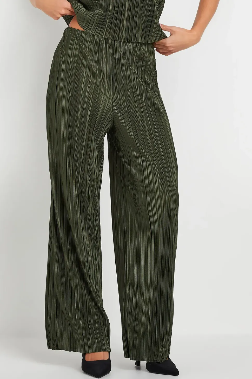 Petite Textured Trousers