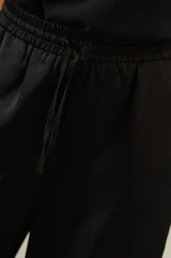 Petite Tie Detail Wide Leg Trousers