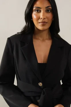 Petite Tie Front Blazer
