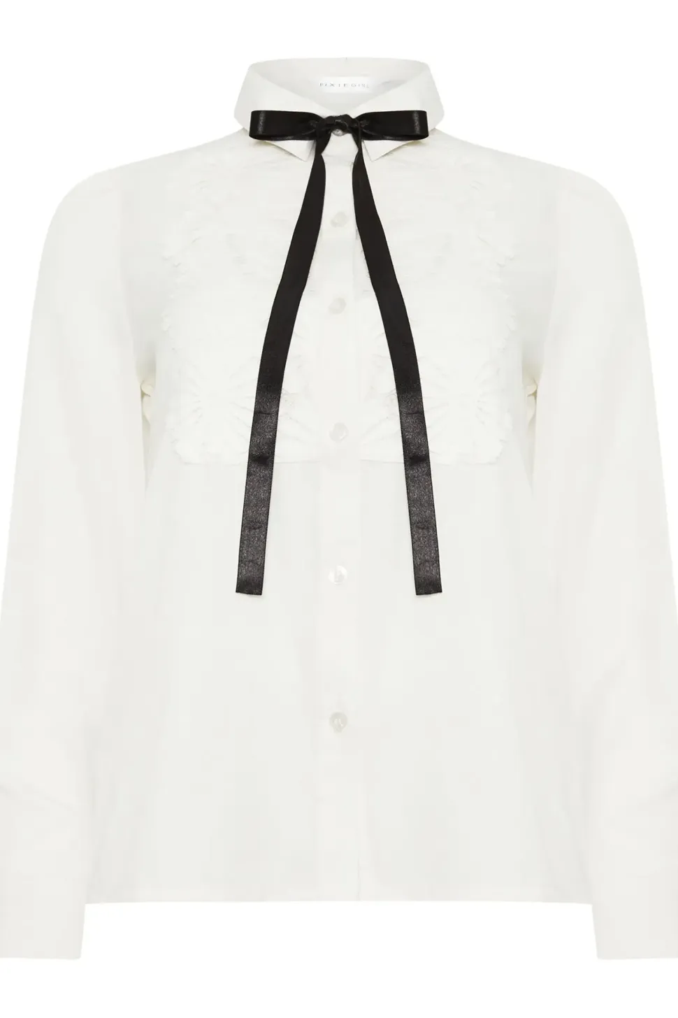 Petite Tie Neck Shirt