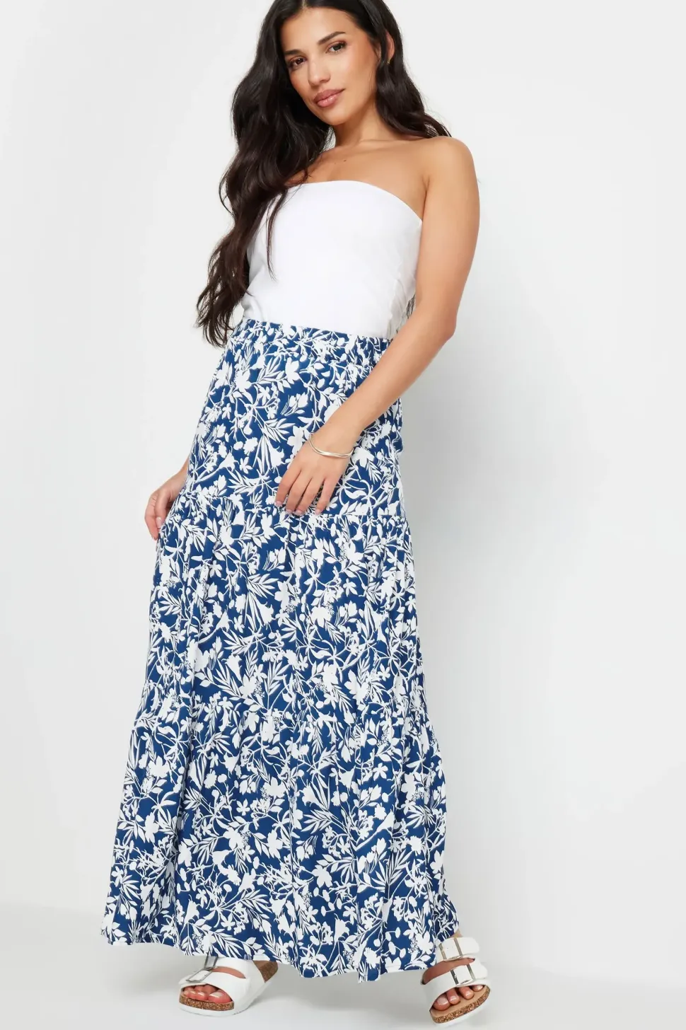 Petite Tiered Maxi Skirt