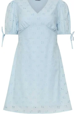 Petite Tie Sleeve Broderie Mini Dress