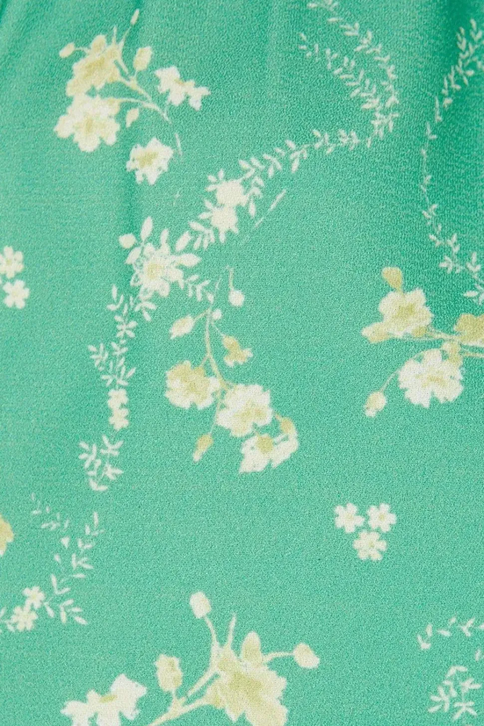 Petite Trailing Floral Poly Moss Crepe Button Down Belted Mini Dress