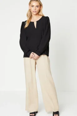 Petite Trim Overhead Blouse