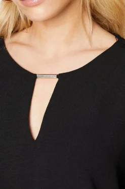 Petite Trim Overhead Blouse