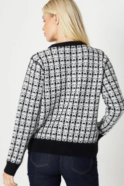 Petite Tweed Button Front Cardigan