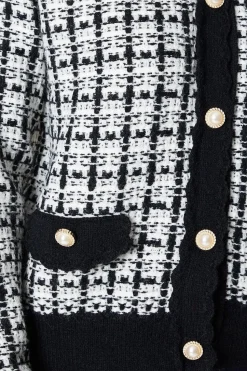 Petite Tweed Button Front Cardigan