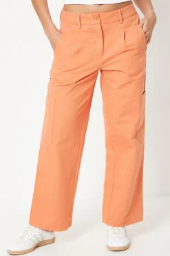 Petite Twill Cargo Pocket Detail Trouser