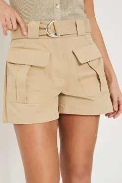 Petite Twill Cargo Pocket Tailored Shorts