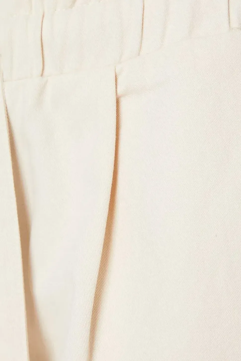 Petite Twill Paperbag Straight Leg Trouser