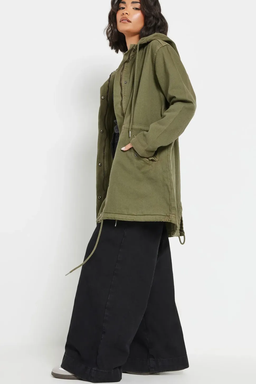 Petite Twill Parka Coat