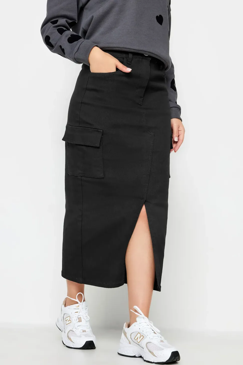 Petite Utility Midi Skirt