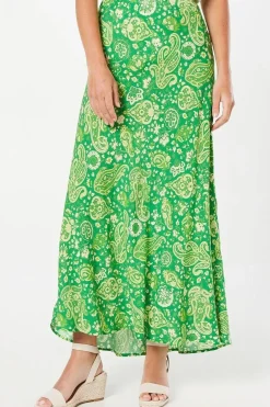 Petite Viscose Bias Midi Skirt