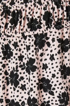 Petite Waist Detail Puff Sleeve Mini Dress