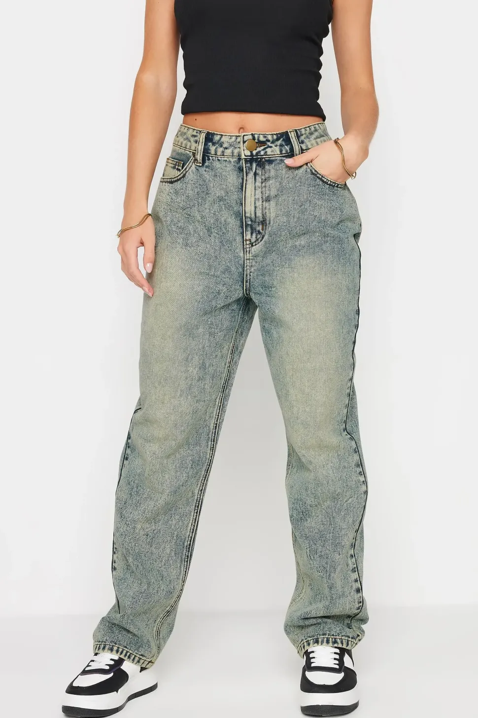 Petite Washed Denim Jeans