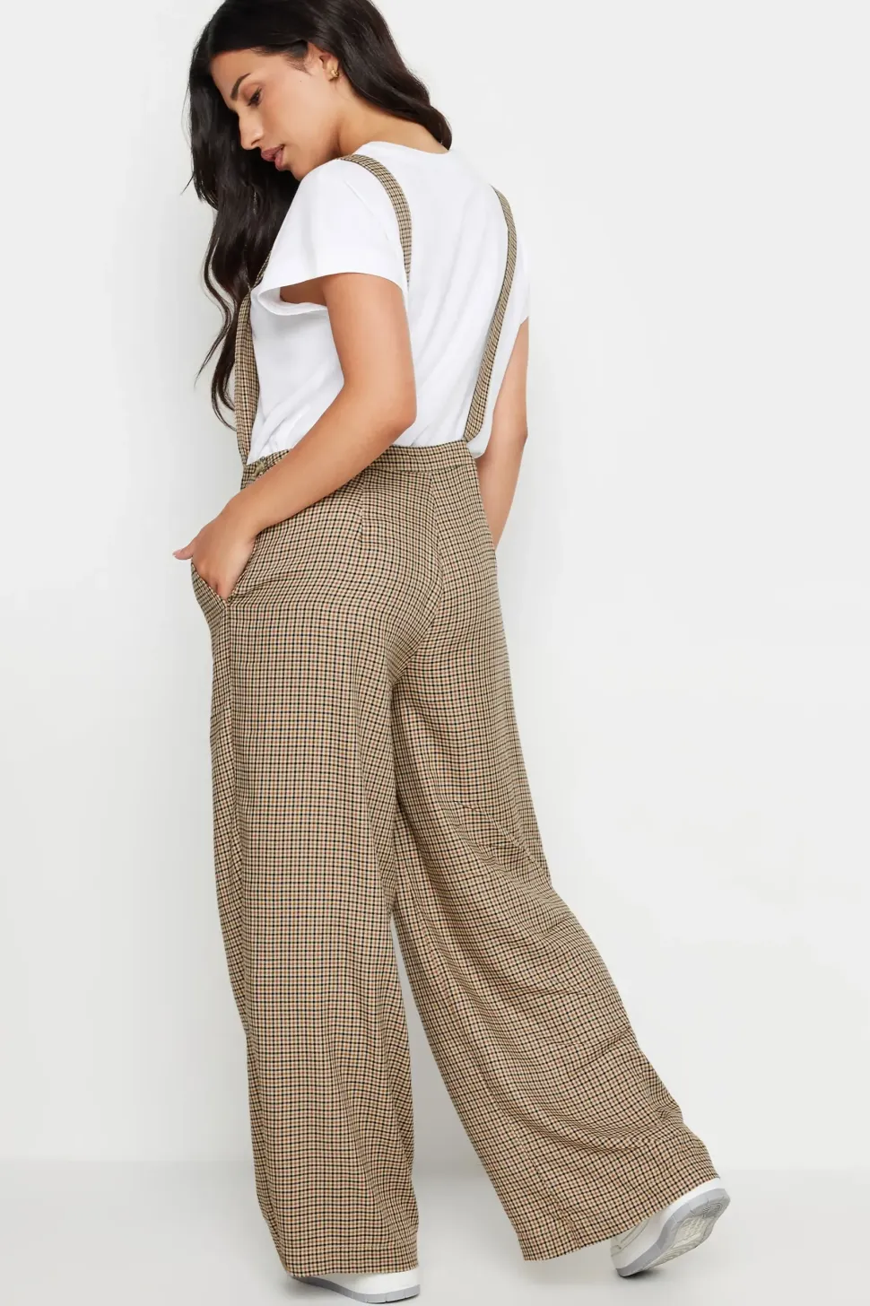 Petite Wide Leg Dungarees