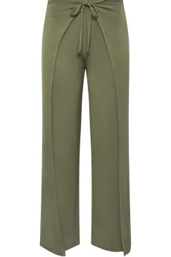Petite Wide Leg Wrap Trousers