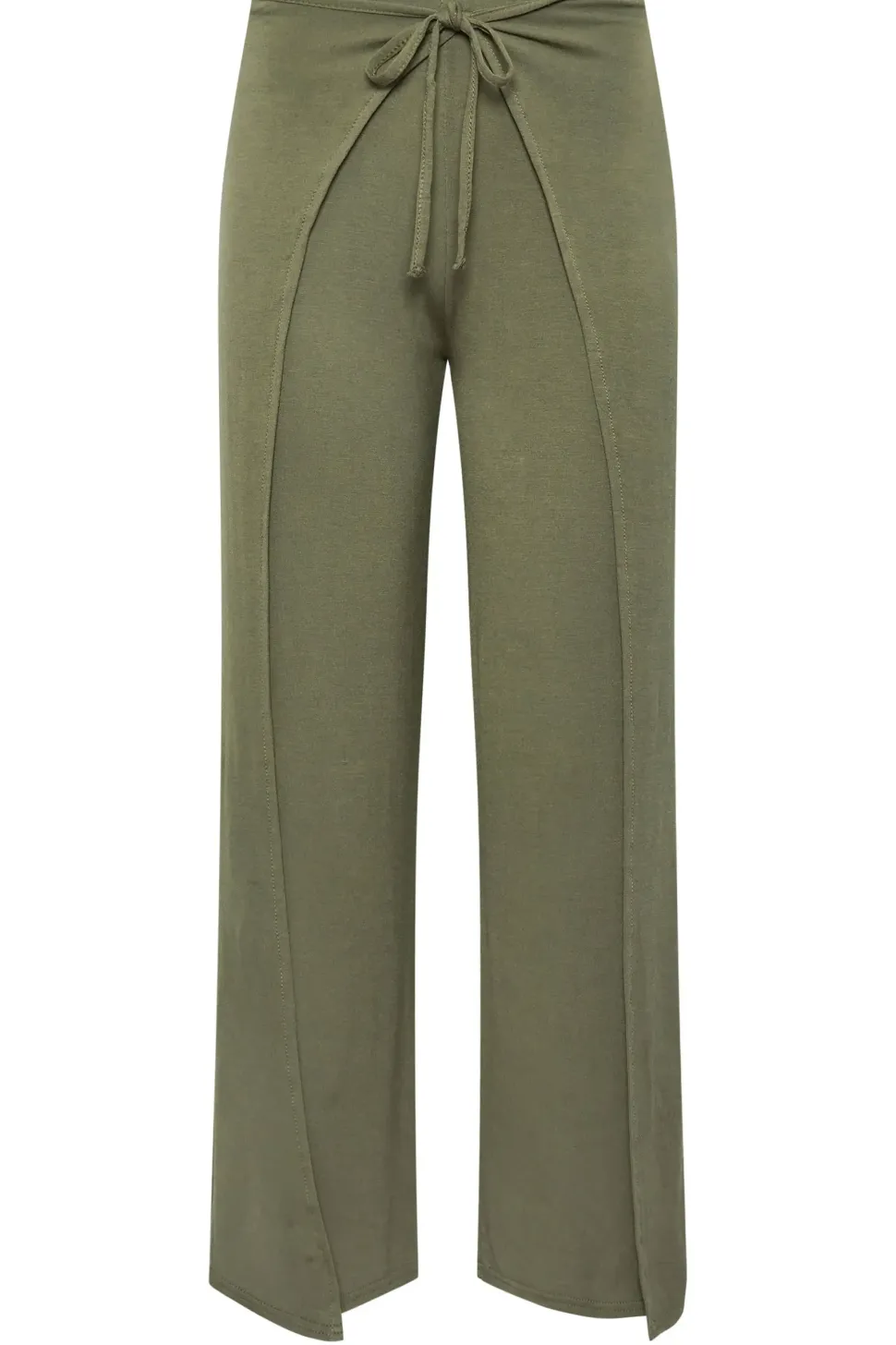 Petite Wide Leg Wrap Trousers