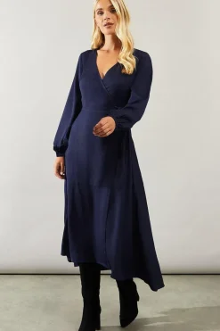 Petite Woven Wrap Dress