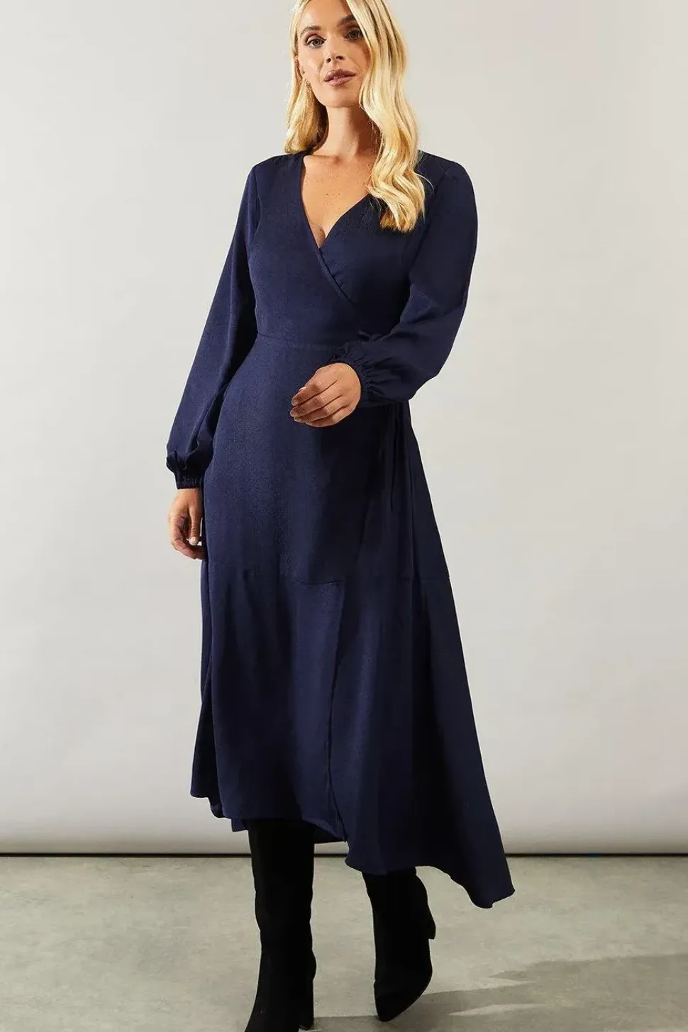 Petite Woven Wrap Dress