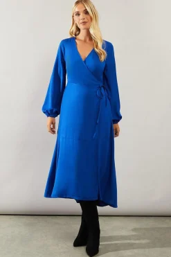 Petite Woven Wrap Dress