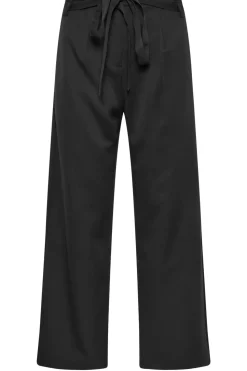 Petite Wrap Belt Wide Leg Trousers