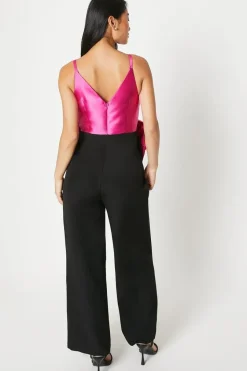 Petite Wrap Front Cami Jumpsuit