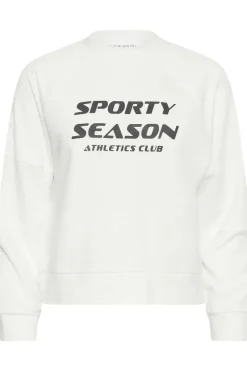 Petite 'Sporty Season' Slogan Cropped Sweatshirt