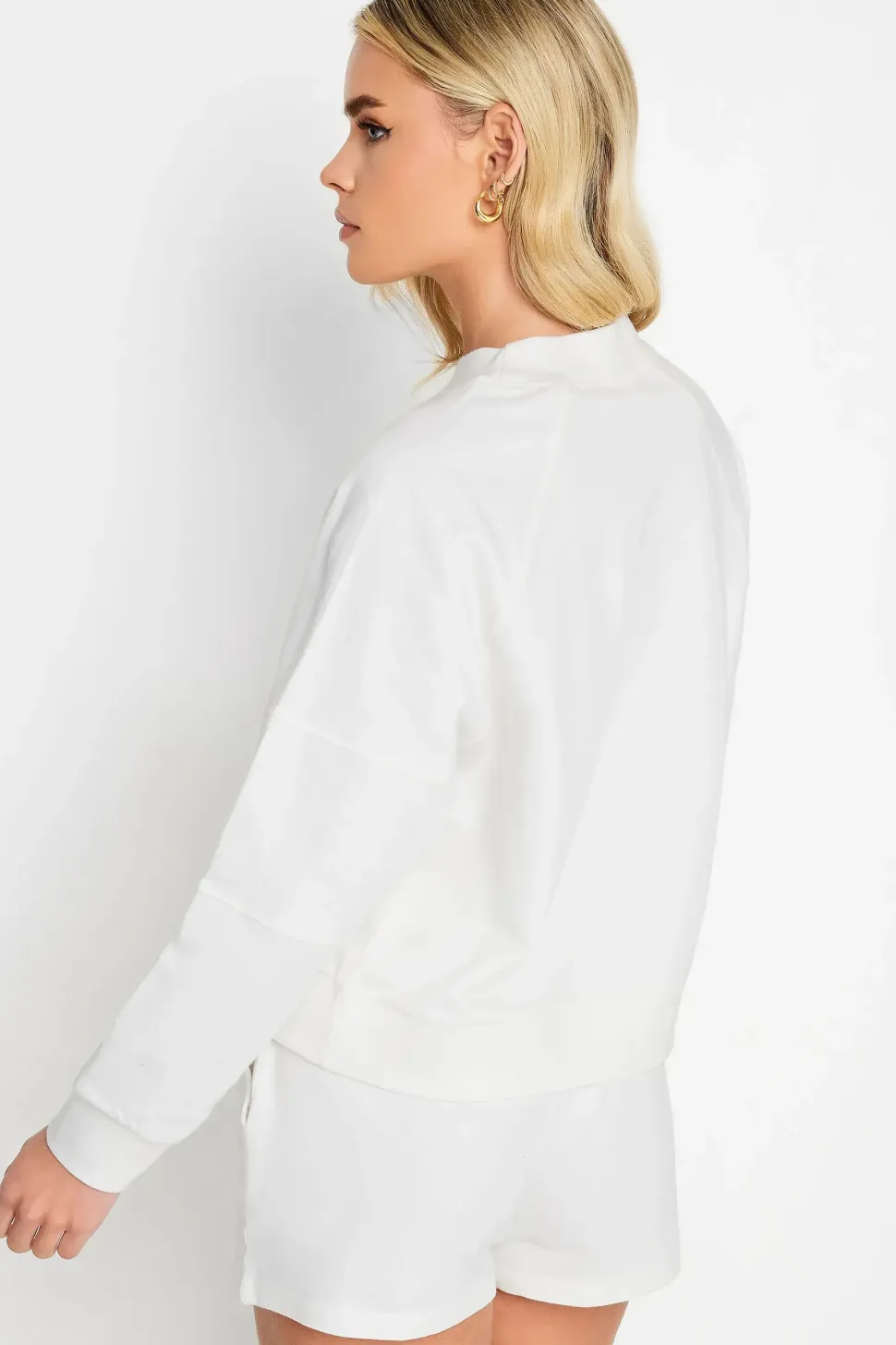 Petite 'Sporty Season' Slogan Cropped Sweatshirt
