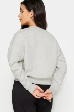 Petite 'Worldwide Vibes' Slogan Cropped Sweatshirt