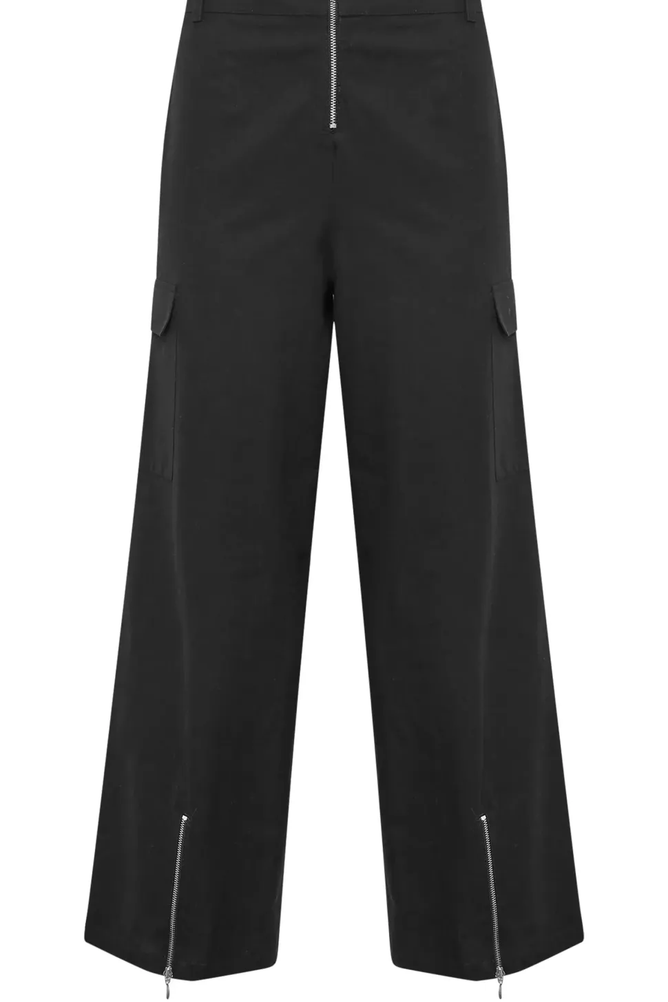 Petite Zip Detail Cargo Trousers