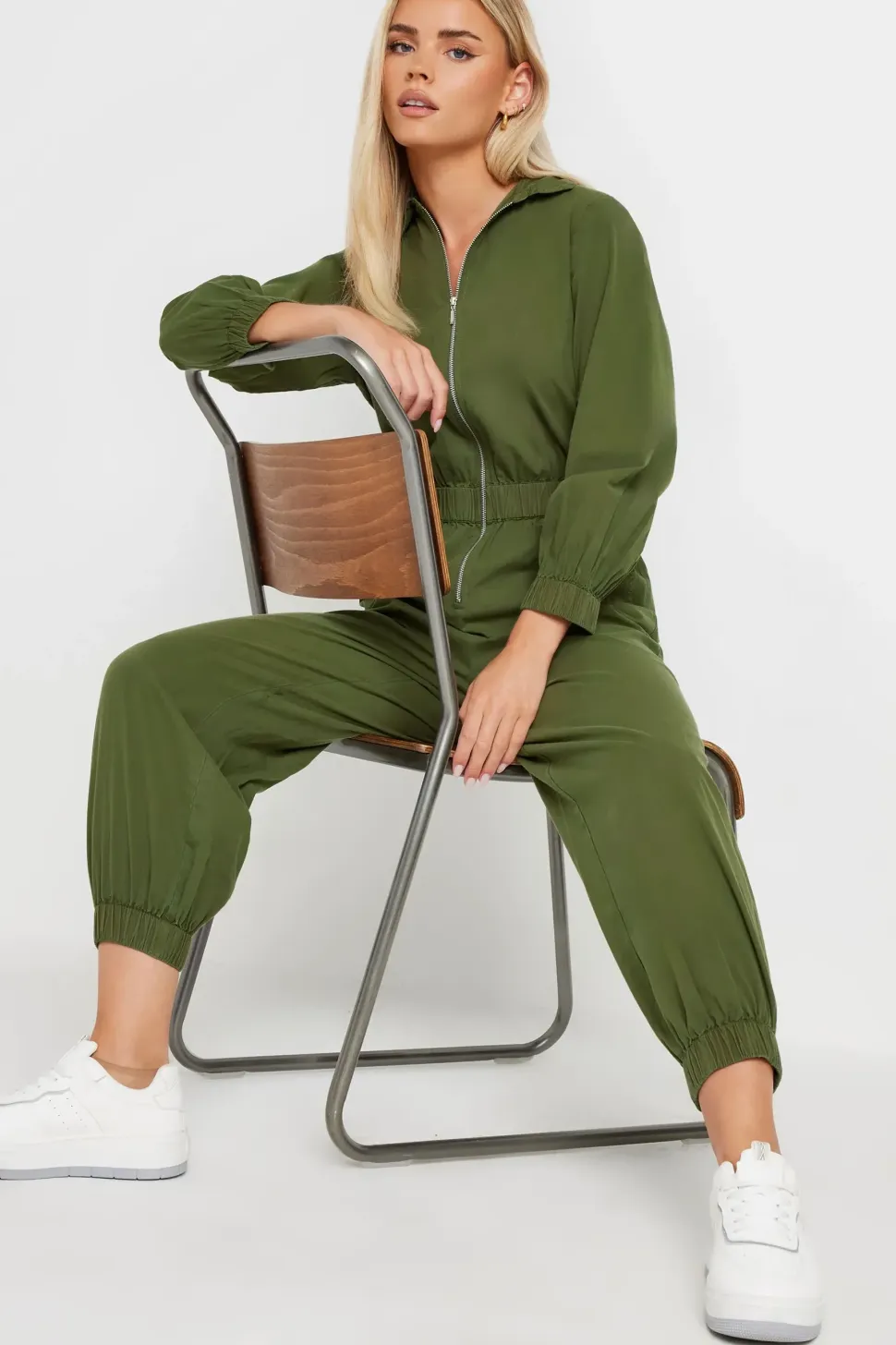 Petite Zip Front Jumpsuit