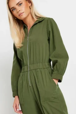 Petite Zip Front Jumpsuit