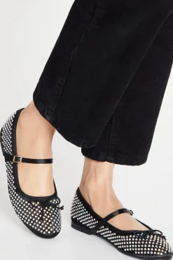 Petra Diamante Detail Mary-jane Ballet Pumps