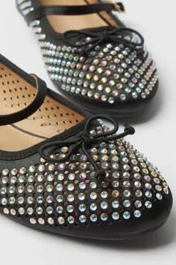 Petra Diamante Detail Mary-jane Ballet Pumps