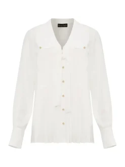 Philippa Pleated Blouse-Plain
