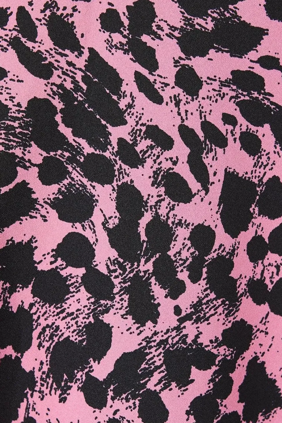 Pink Abstract Lace Trim V Neck Blouse