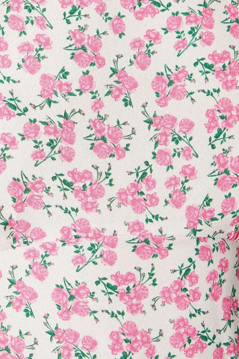 Pink Ditsy Angel Sleeve Empire Seam Mini Dress