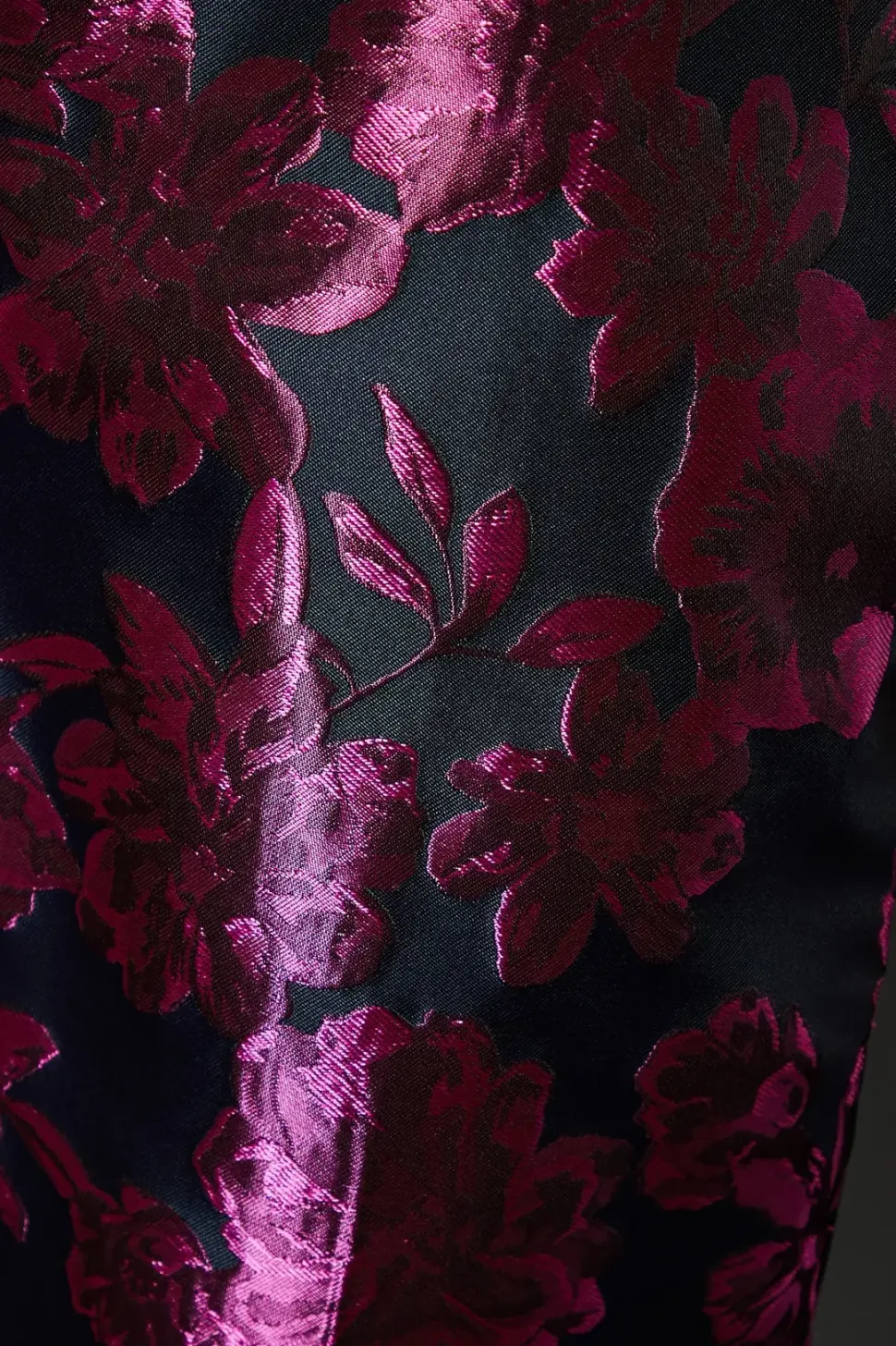 Pink Jacquard Straight Leg Trouser