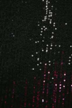 Pink Ombre Sequin Halterneck Midi Dress