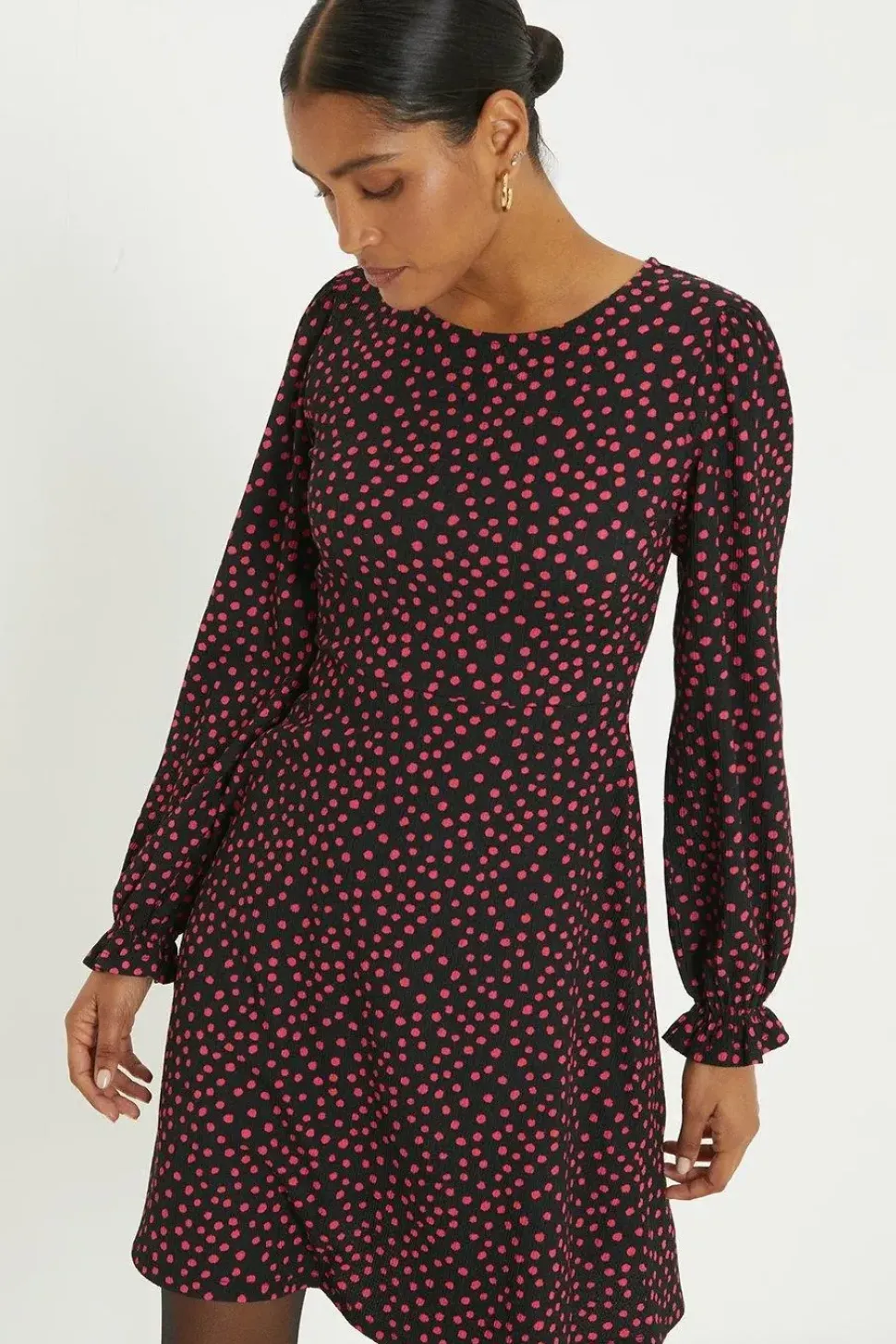 Pink Spot Mini Dress