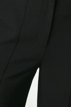Pintuck Front Straight Leg Trouser With Split